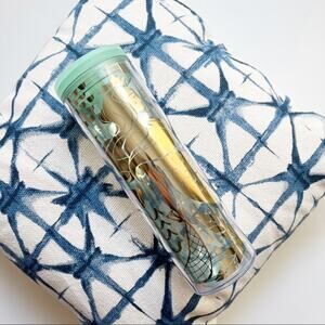 Starbucks Mermaid Siren Golden Mint Tumblr 16 oz